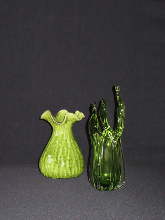 Stijlvolle groene vaas