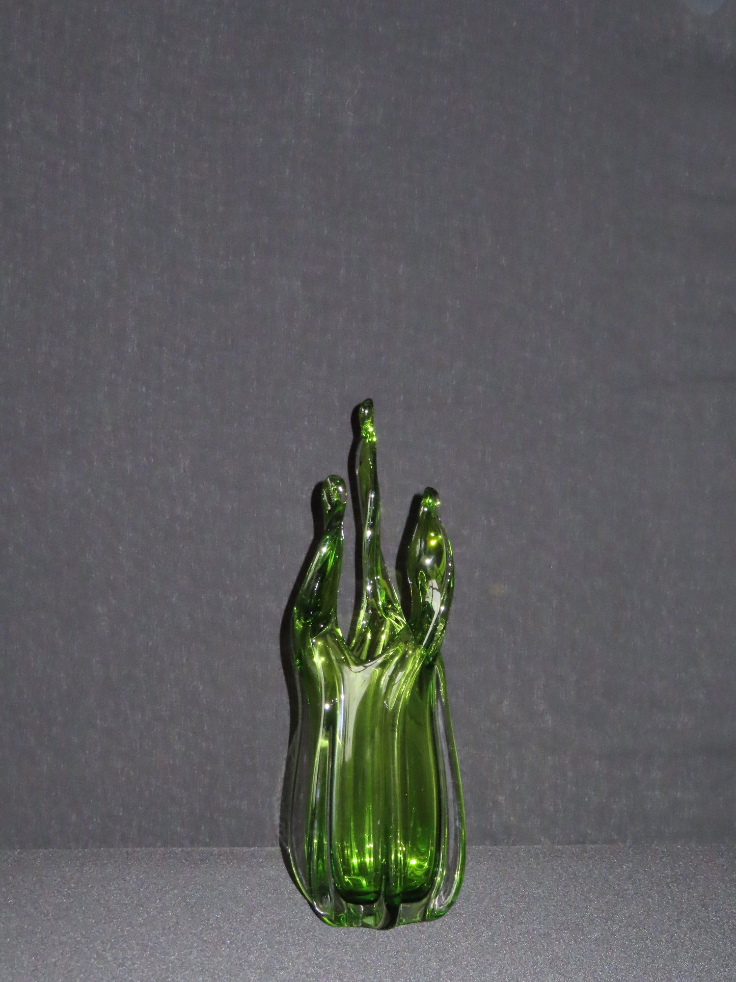 Luxe groene mondgeblazen vaas