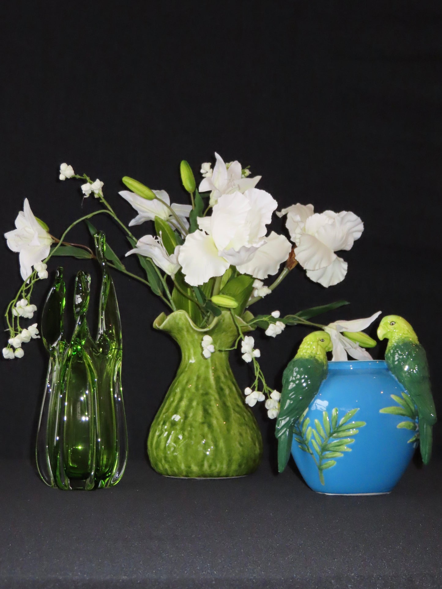 Blauwe papegaaien vaas - tropische eyecatcher