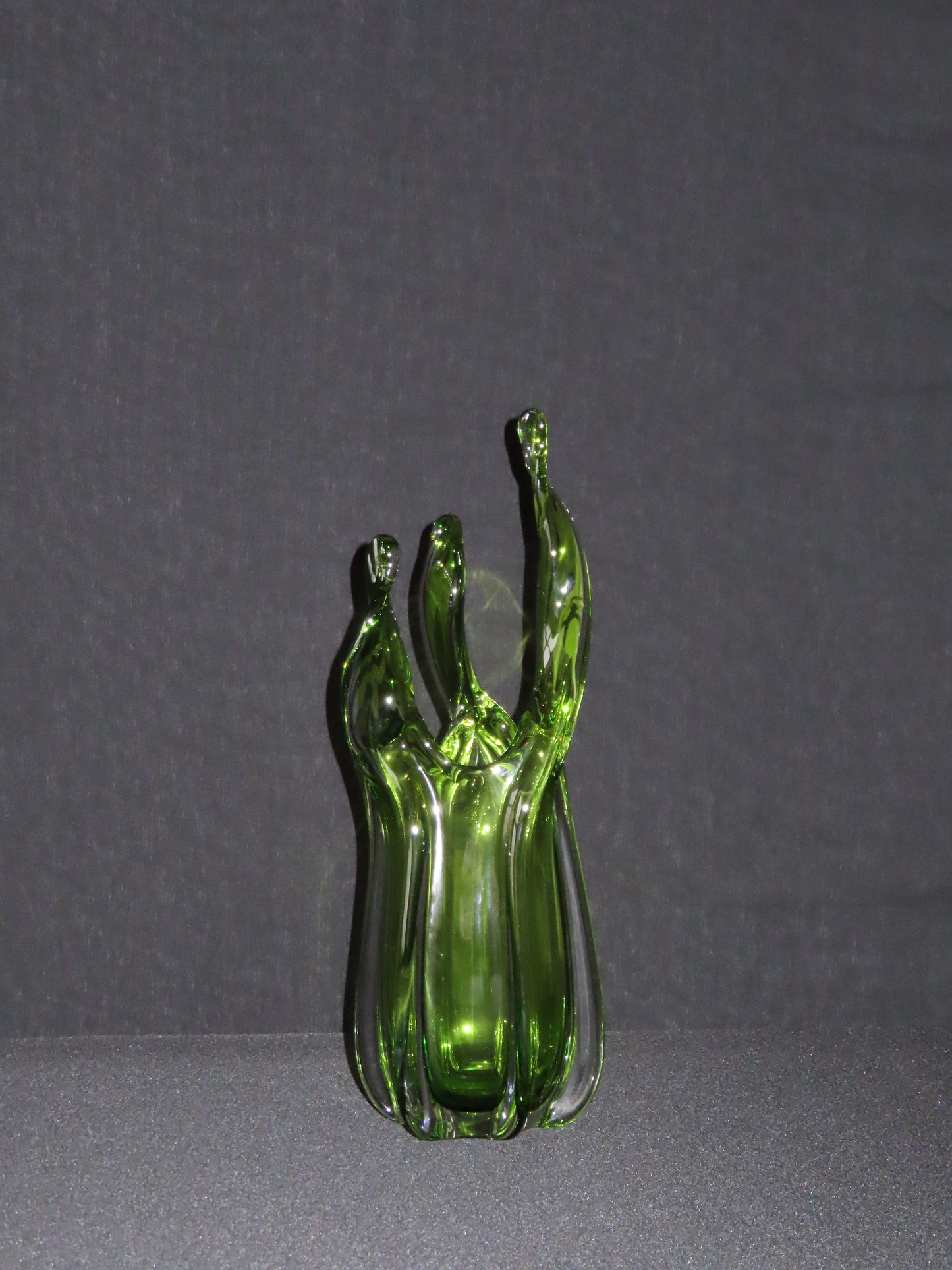 Luxe groene mondgeblazen vaas
