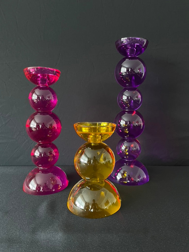 Luxe glazen kandelaar - maat L