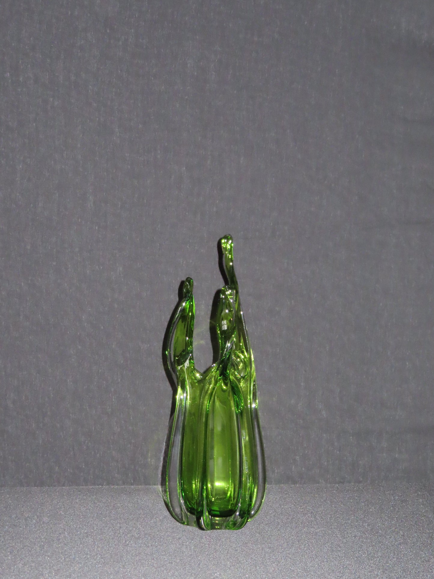 Luxe groene mondgeblazen vaas