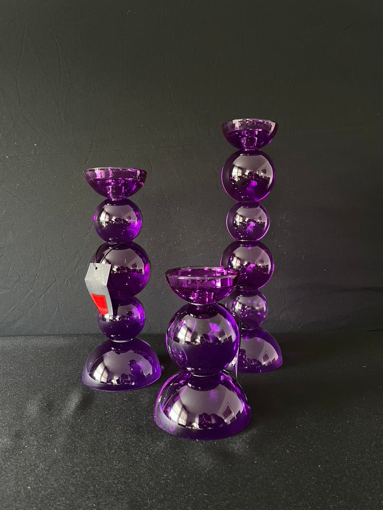 Luxe glazen kandelaar - maat L