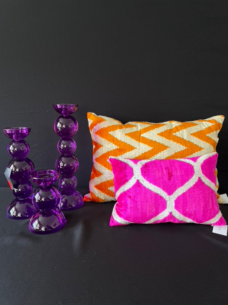 Luxe glazen kandelaar - maat L