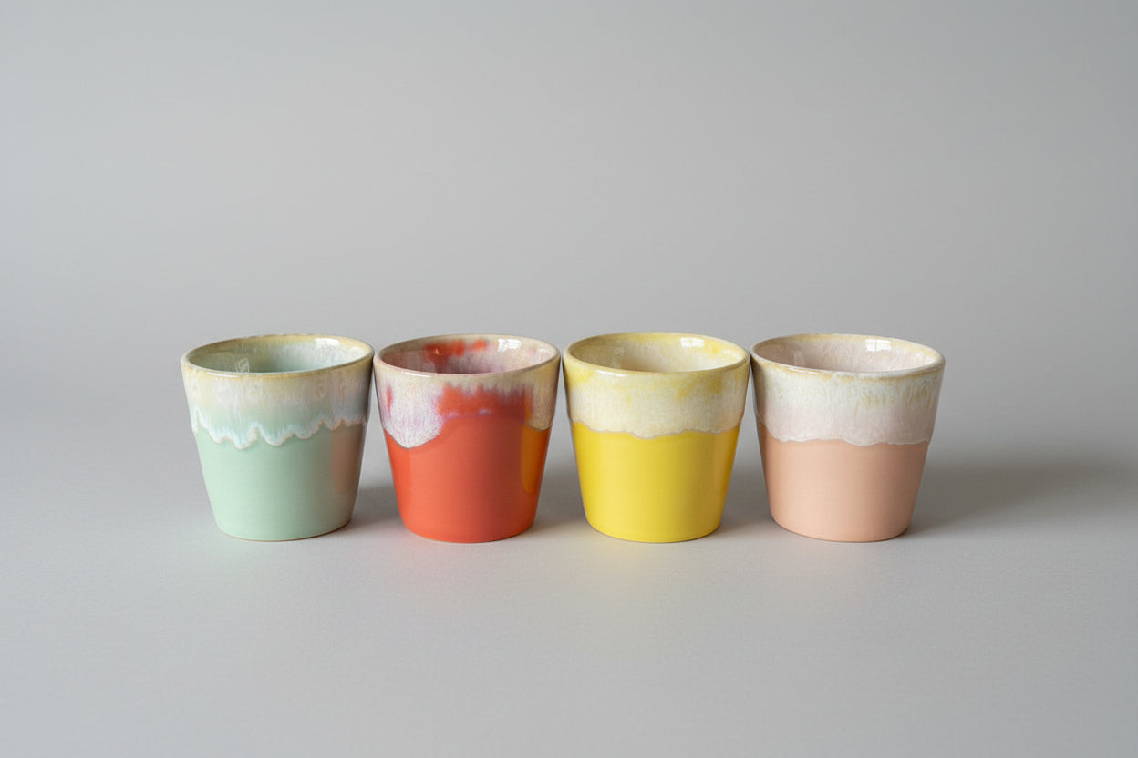 Gekleurde espresso kopjes - set van 4