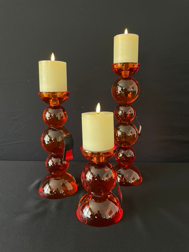 Luxe glazen kandelaar - maat L